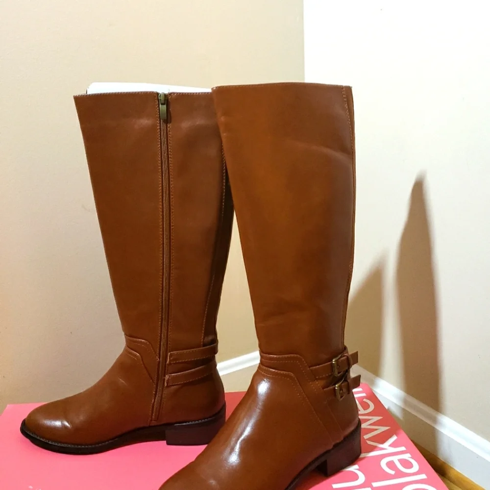 Lauren Blakwell Womens Lydia Riding Boot In Cognac Brown - Picture 3 of 10